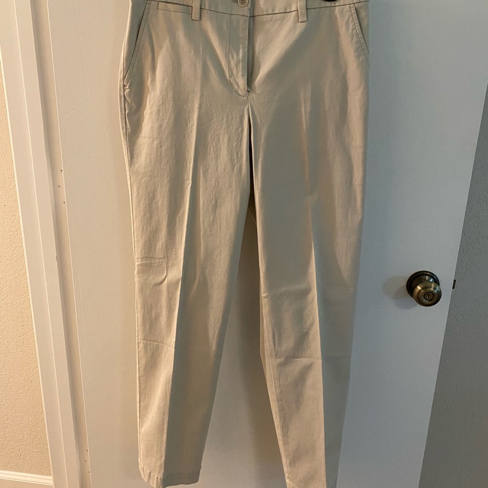 Talbots Cream Straight Leg Pants